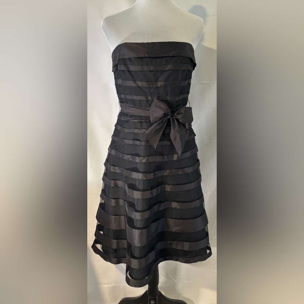 B2 Jasmine Strapless Cocktail Party Prom Dress Black Size 10 NWT